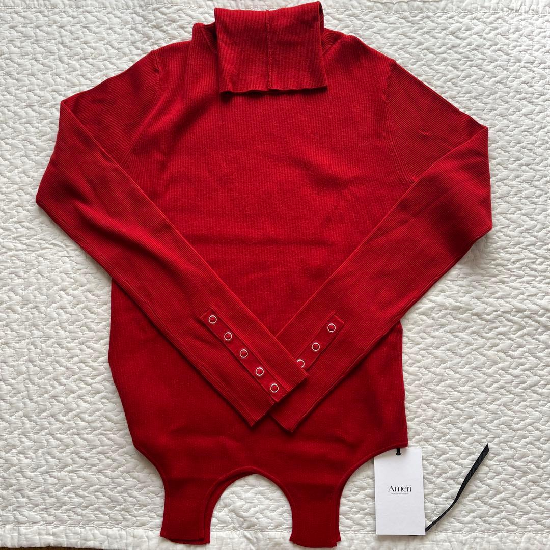 BEST TOUCH GARTER DETAIL KNIT TOP 【 レッド】 - メルカリ