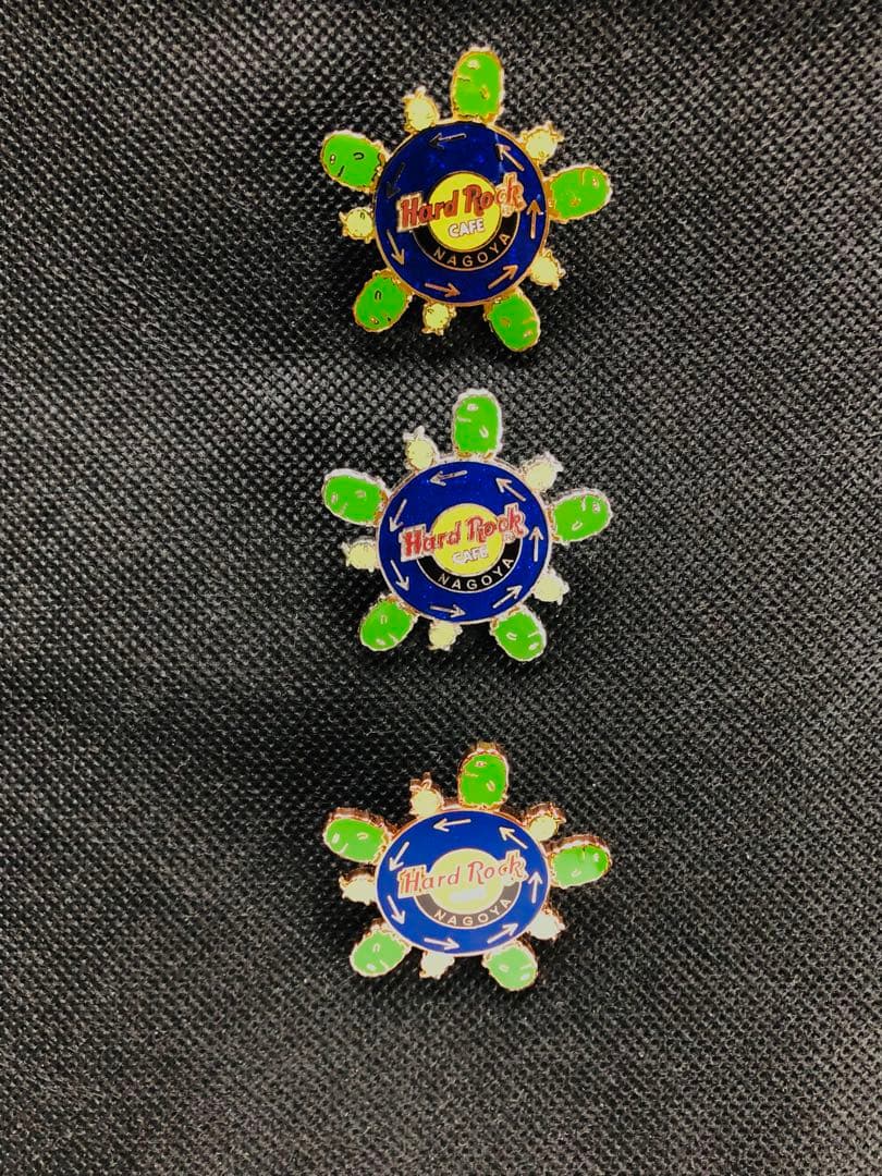 ハードロックカフェピンバッジ 愛・地球博 金 銀 銅 3色フルセット激