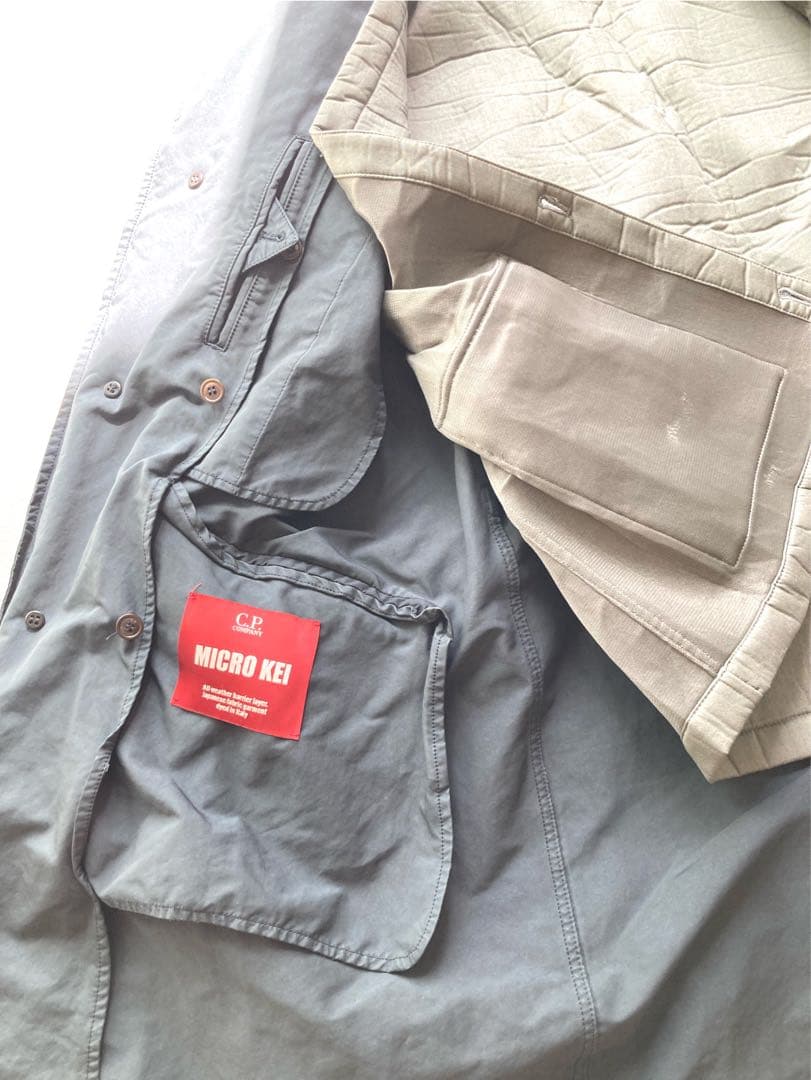 C.P.COMPANY ライナー付　トレンチコート　ネイビー　46 飴色ボタン