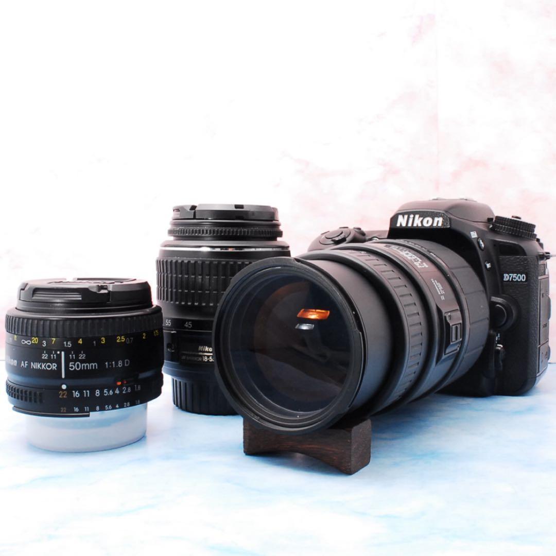 Nikon D7500☆超豪華トリプルレンズ☆一眼レフカメラ☆スマホ転送OK
