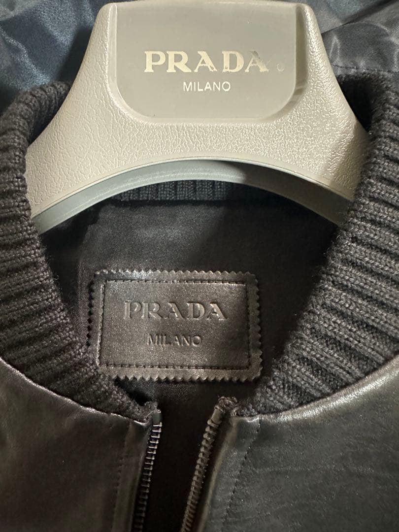 PRADA 23SS レザーボンバージャケットUPW455 - メルカリ