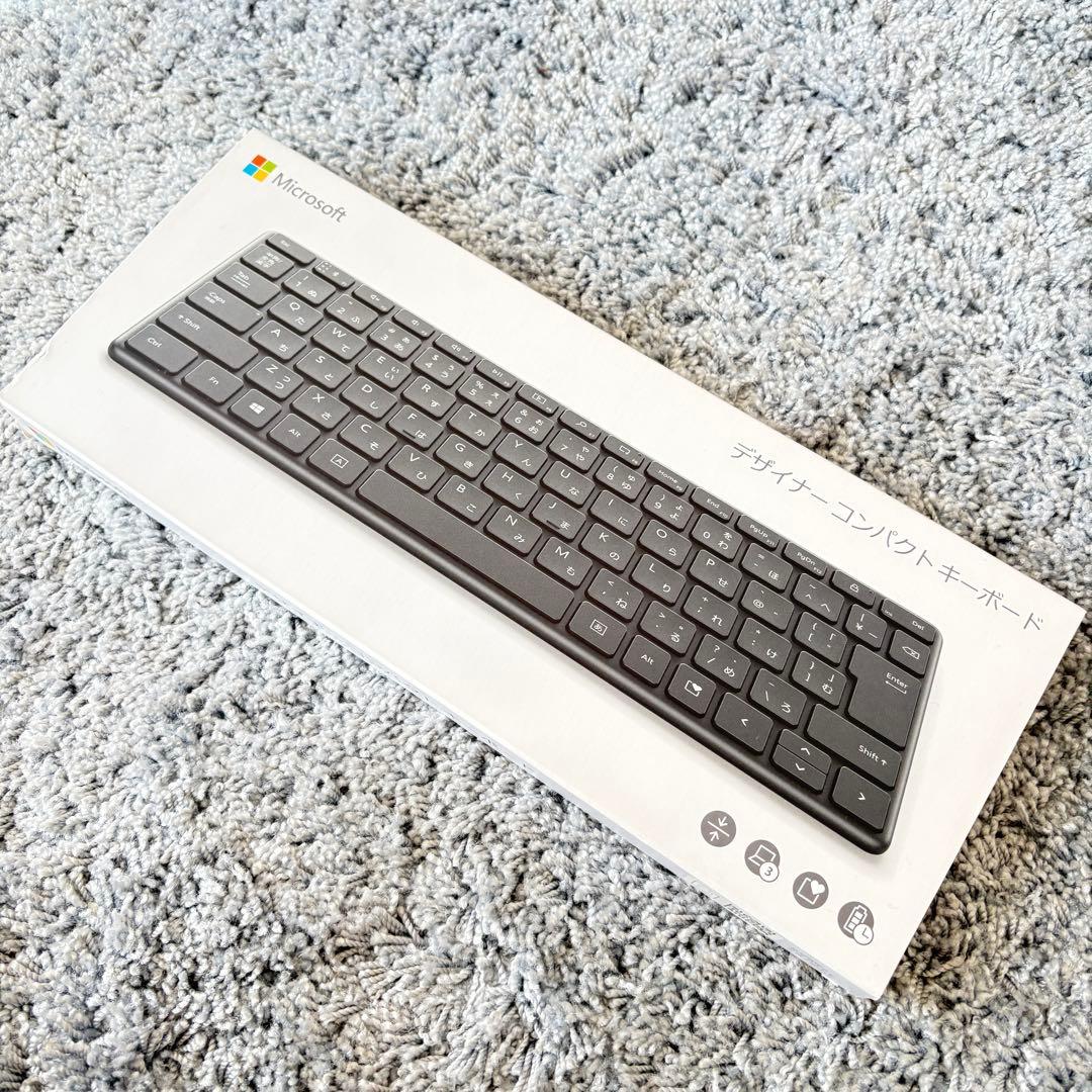 【美品】Microsoft Designer Compact Keyboard黒 ミニマムデザインがモダンで良き。実用性も高い「マイクロソフト
