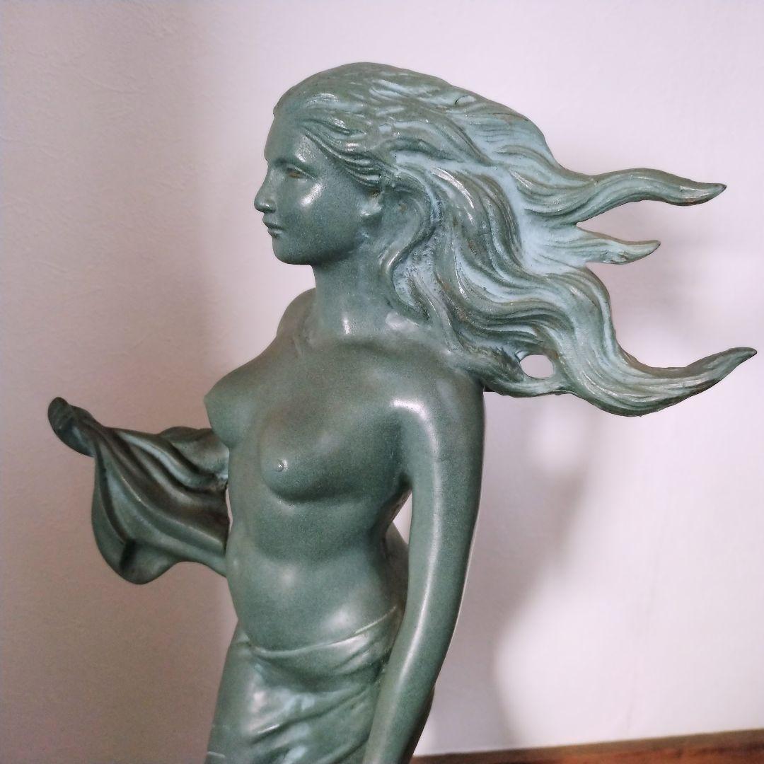 ブロンズ像　裸婦像　置物　裸婦像　女性　裸婦　青緑色　　56cm　8.5kg