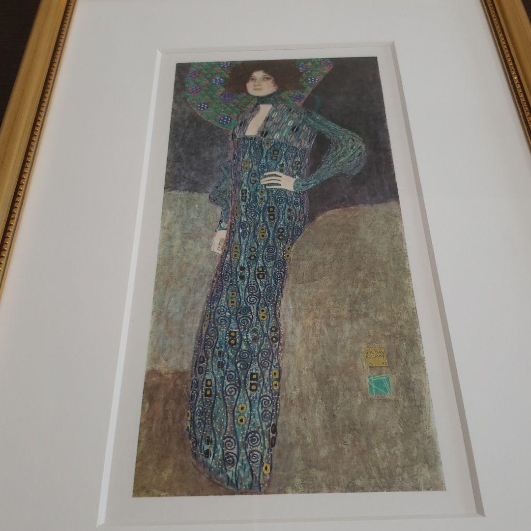 ⚫価格変更⚫クリムト《エミーリエ・フレーゲの肖像》1902　複製画　額縁付き⚫