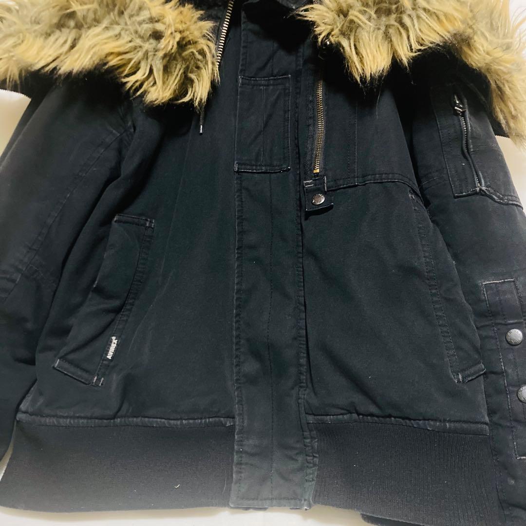 AVIREX N-2B 割れるフード Lサイズ 短丈 フライトジャケット ファー