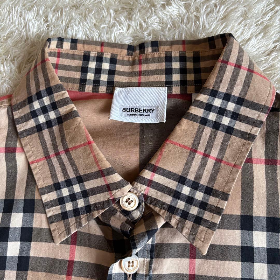 現行 バーバリーロンドン 英国製 メガチェック ノバチェック 切替え