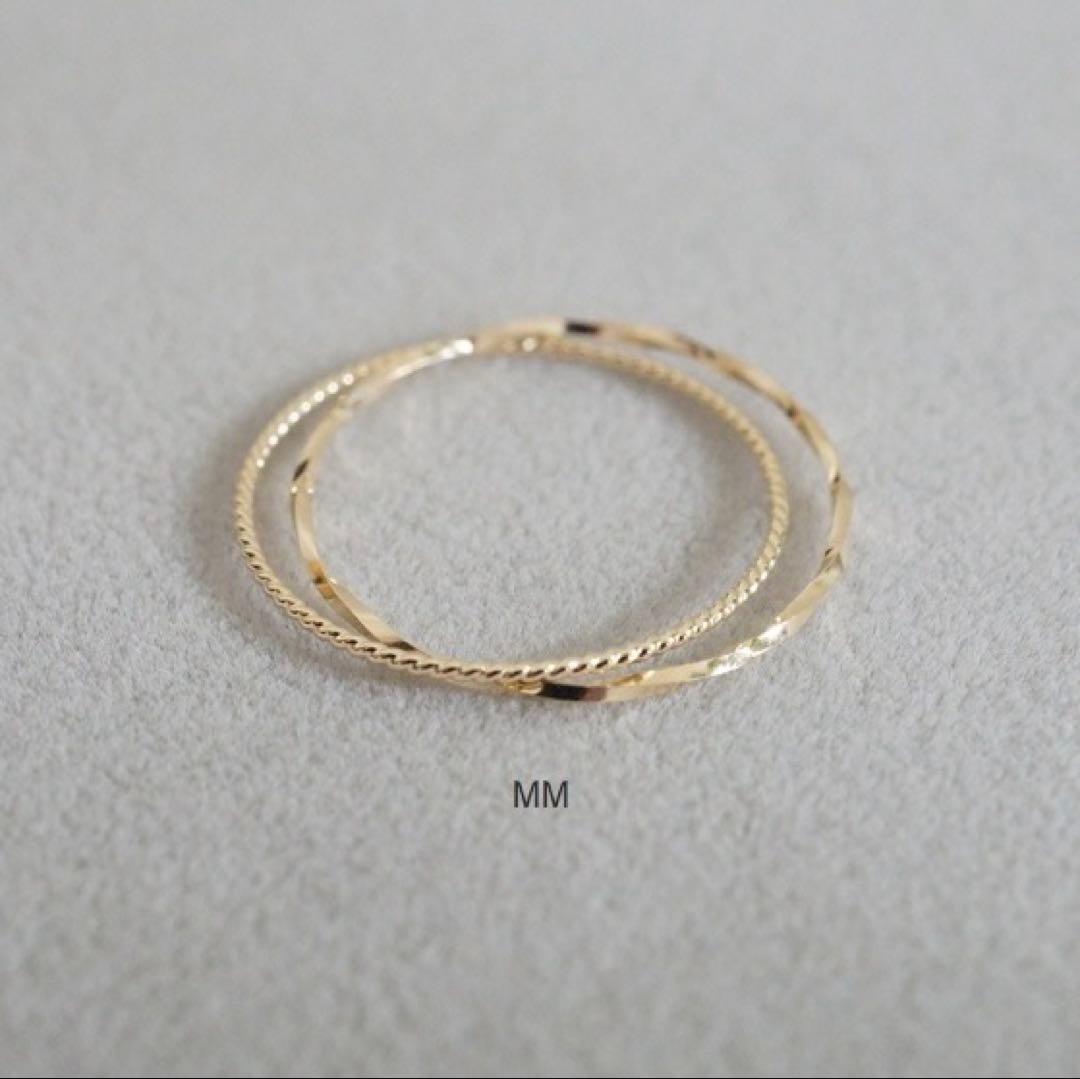 《刻印あり》K10YG レイヤードリング13号　新品