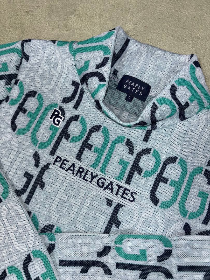 新品）パーリーゲイツ、アモッサロゴ クサリ柄、ニットワンピース