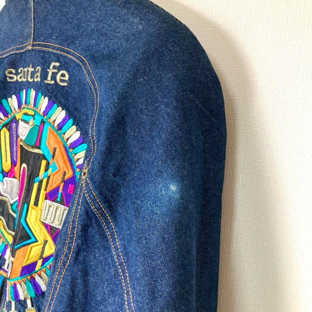 Santa fe サンタフェ 圧巻の刺繍 ビックシルエット デニムジャケット
