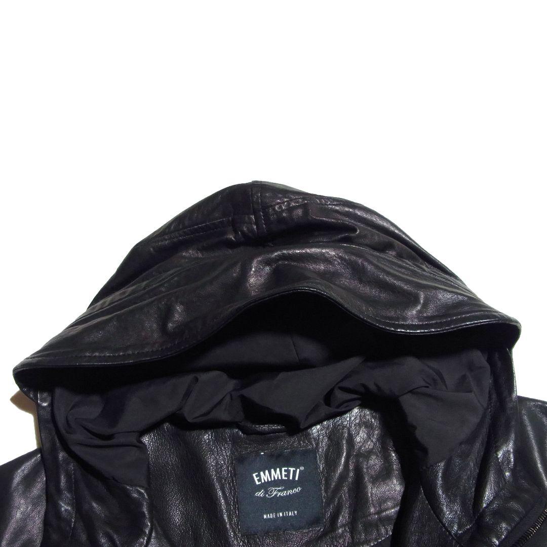 ring 別注 エンメティ ITALO イタロ ラムレザー ジャケット パーカー