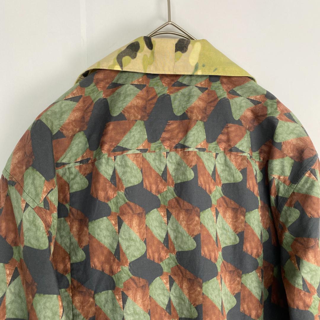 美品 プラダ 半袖シャツ アーカイブ オープンカラー 希少 PRADA 総柄