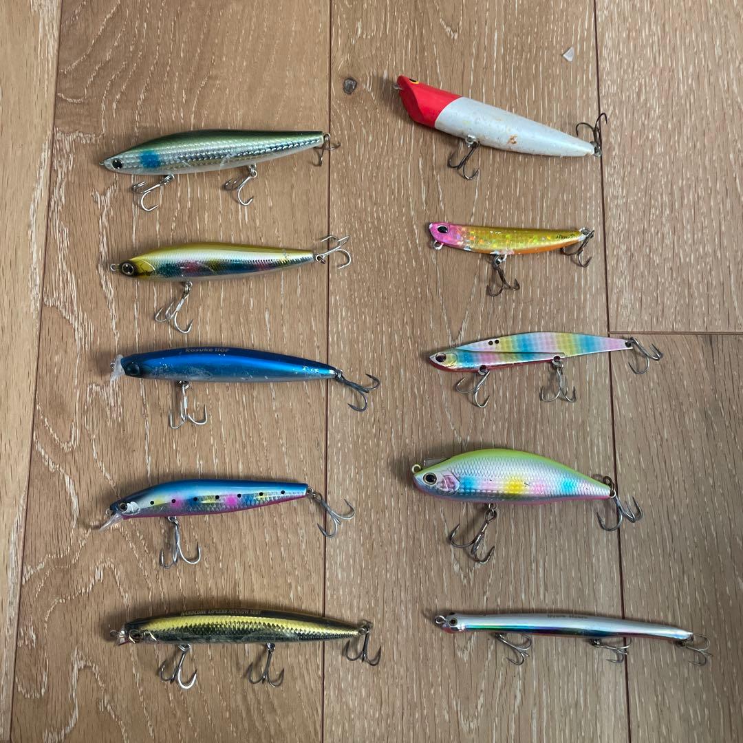 シーバスルアー10個セット ルアー 10色セット シーバス 10個 セット 釣り 大容量 スズキ 釣具