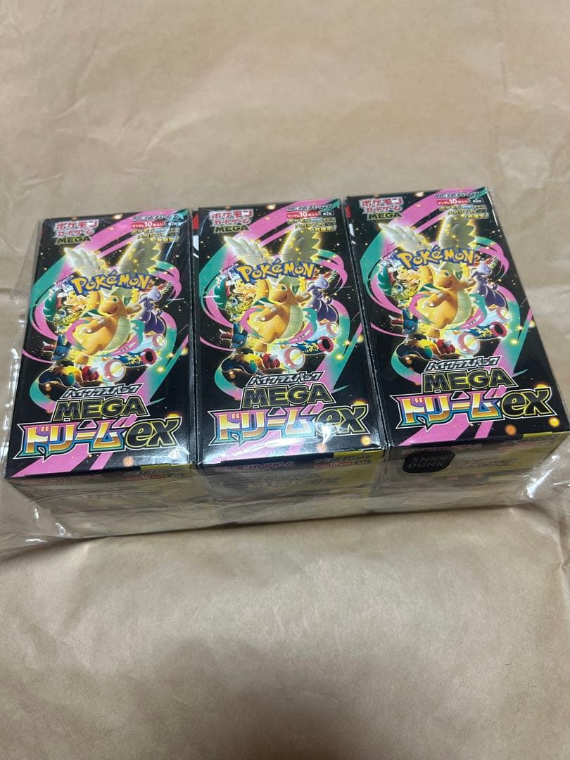 ポケモンカードゲーム MEGAドリームex 6BOXシュリンクなし、封入率一致