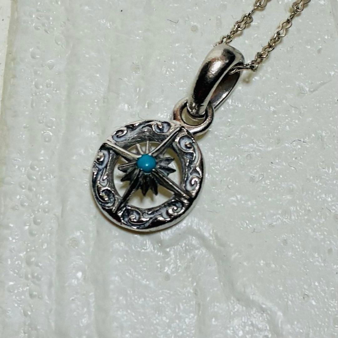 SAAD シルバー ターコイズ サンシンボル アラベスク ラウンド ペンダント サンシンボル アラベスク 天然石ターコイズ シルバー925 K24（24金