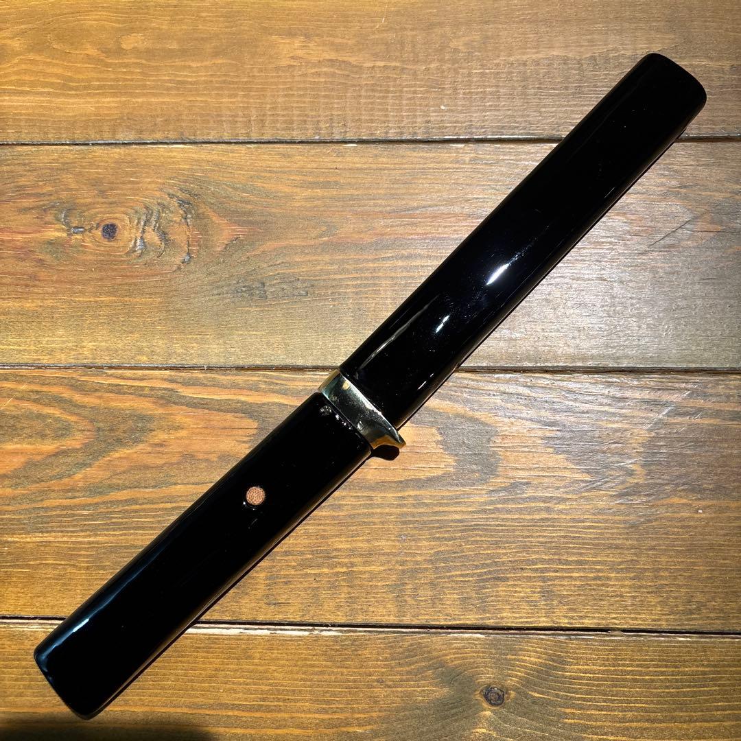 日本刀残欠クラフトナイフNo.57 大業物 和泉守国貞 切先 黒鞘