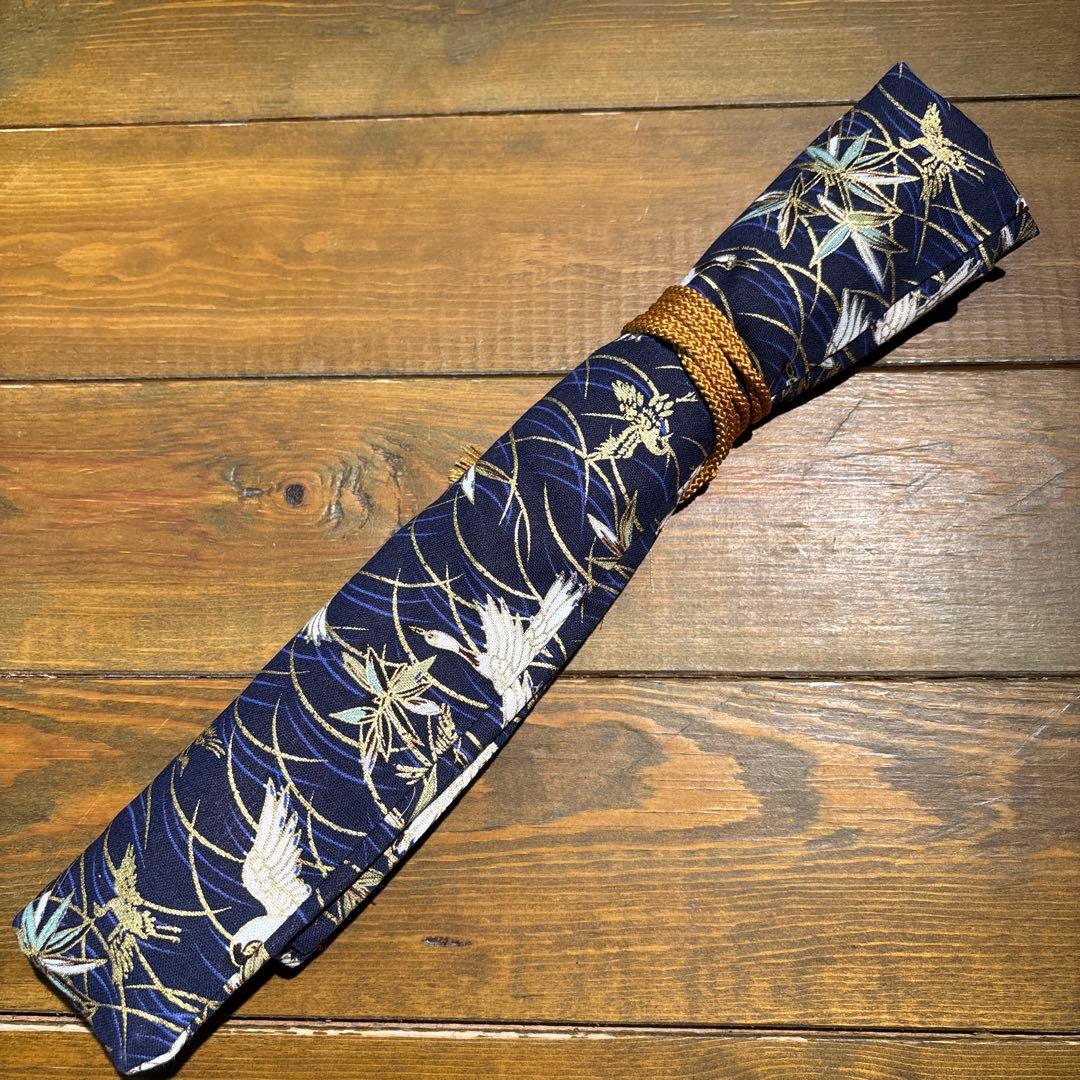 日本刀残欠クラフトナイフNo.57 大業物 和泉守国貞 切先 黒鞘