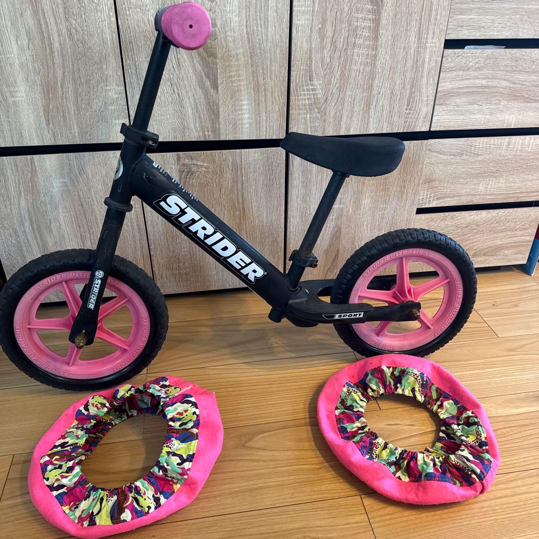 STRIDER バランスバイク 黒/ピンク 12インチ　おまけ付き STRIDER バランスバイク ピンク 12インチ 日本正規品 - メルカリ