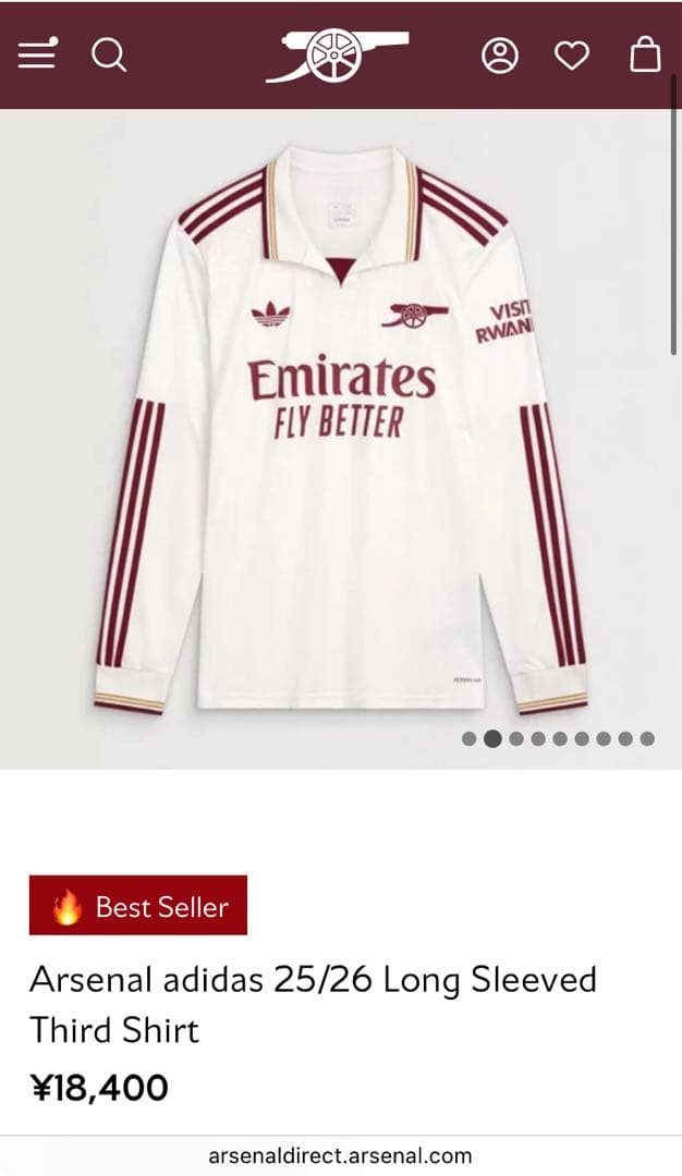 新品正規品］アーセナル 25/26 長袖サードユニフォーム - メルカリ