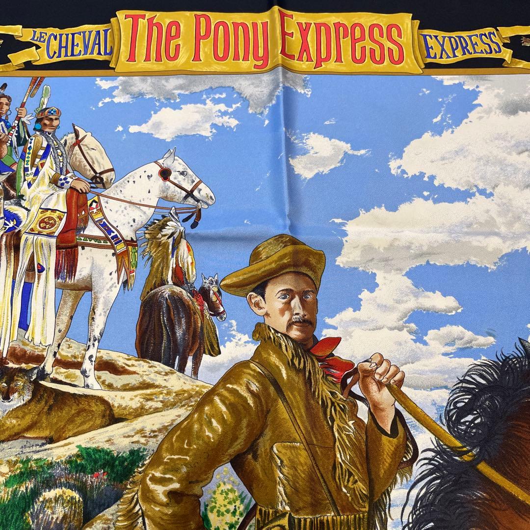 HERMES カレ90 レア 極希少 the pony express 正規品 - メルカリ