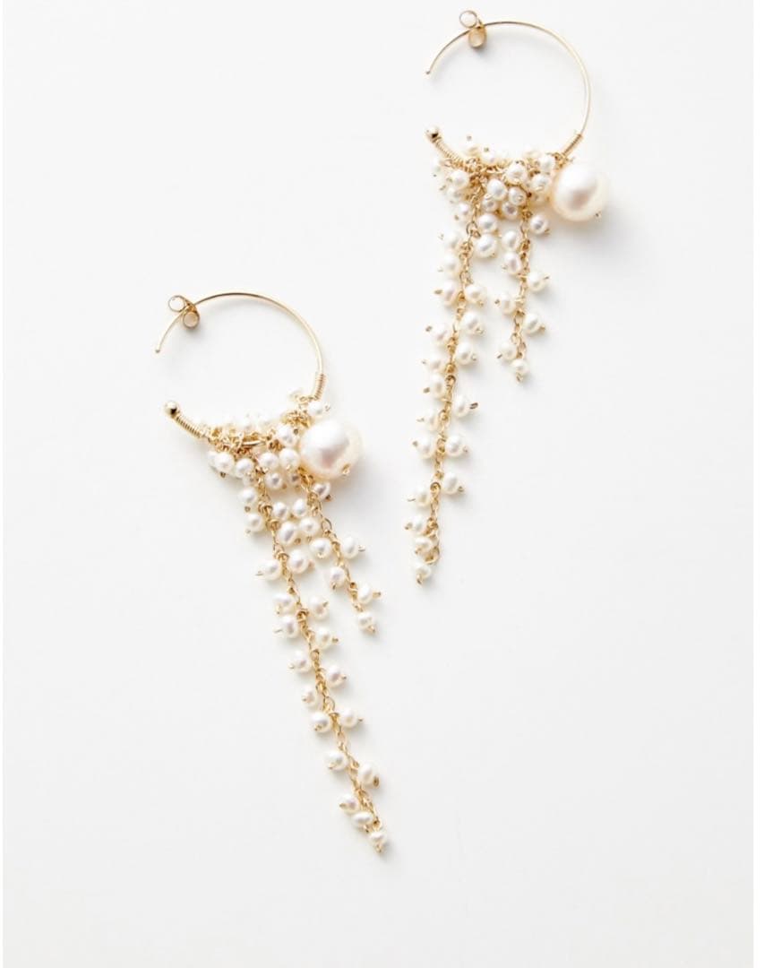 IDEE アスミビジュー　淡水パール　ピアス シロツメクサ ロングピアス asumi bijoux shirotsumekusa long earring｜ピアス・イヤリング｜IDEE