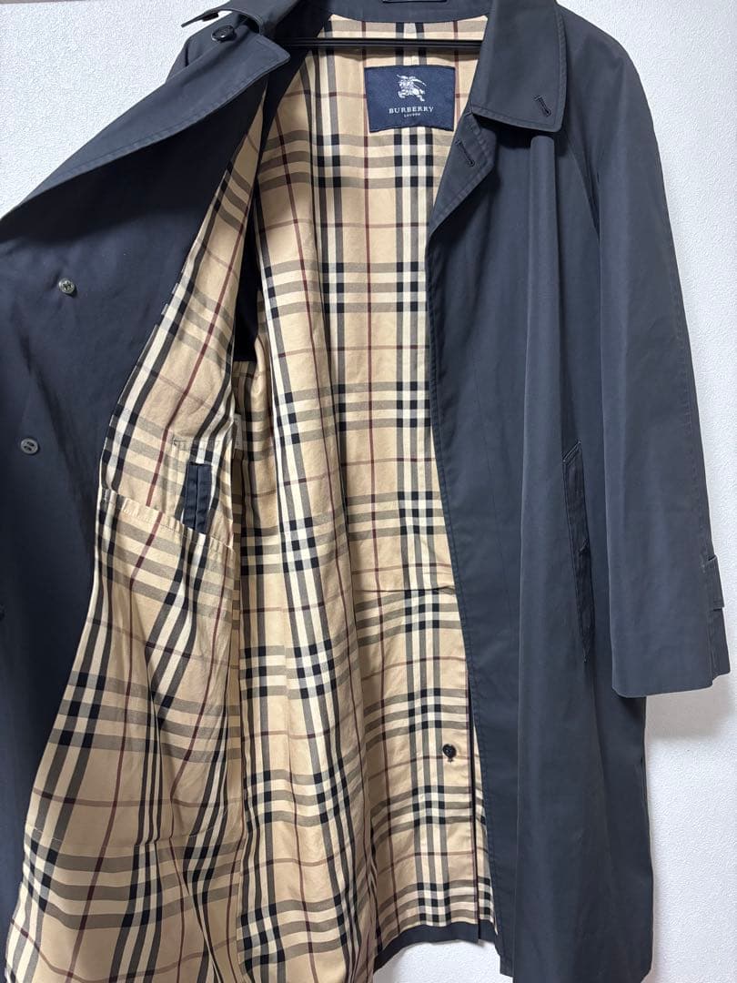 美品　Burberry バーバリー ステンカラーコート　ノバチェック　裏地 BURBERRY LONDON(バーバリーロンドン) 裏地ノバチェック ライナー