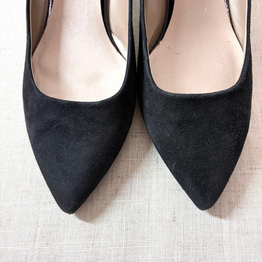 美品☆銀座かねまつ パンプス ハイヒール ポインテッドトゥ Eウィズ