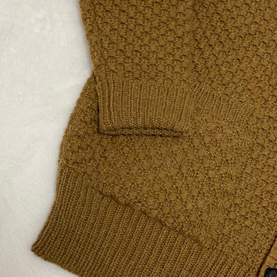 高橋海斗着用✨DSQUARED2 ビッグカーディガン アルパカ混 レザーワッペン