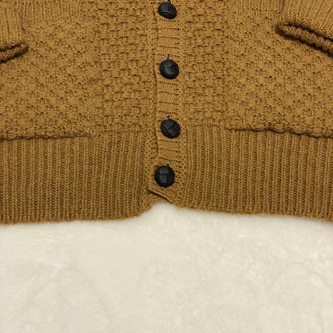 高橋海斗着用✨DSQUARED2 ビッグカーディガン アルパカ混 レザーワッペン