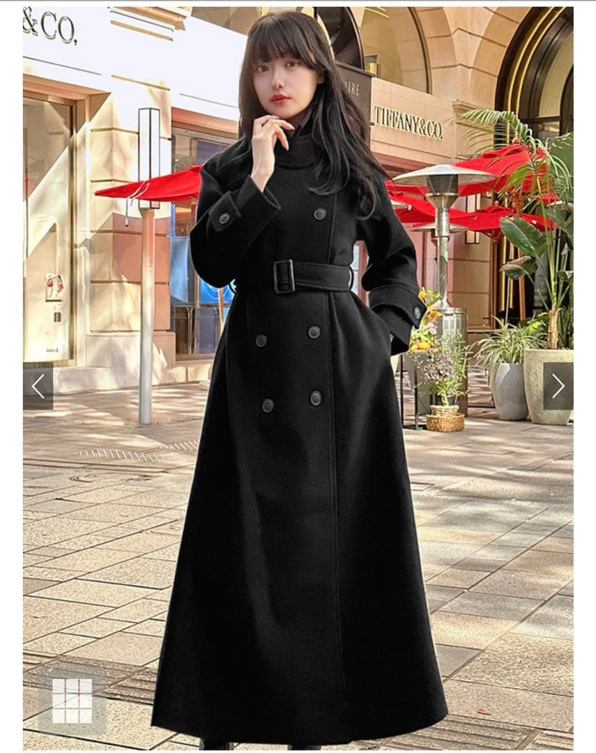 グレイル 襟3wayベルト付きフェイクウールトレンチコート ze783 - メルカリ