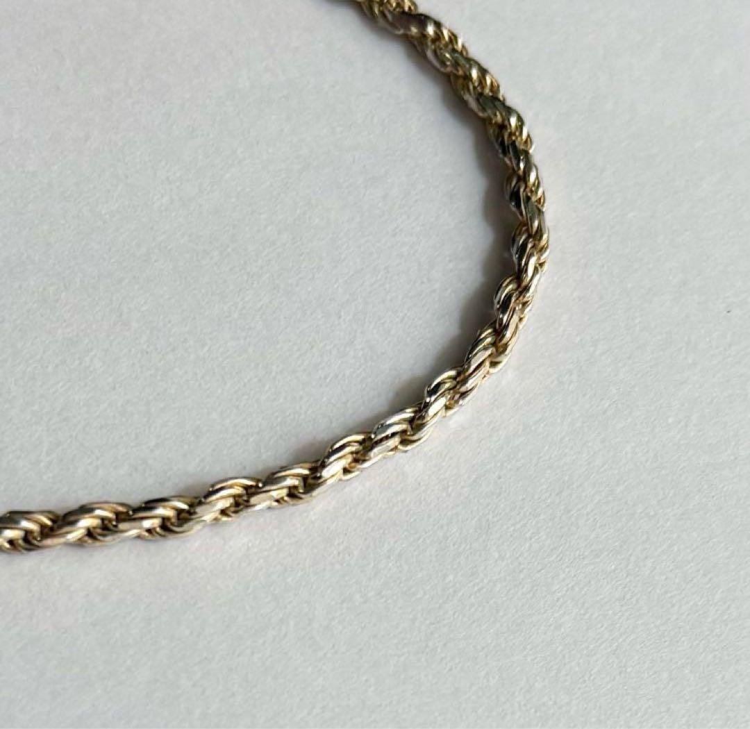 イタリア製 ヴィンテージ 925 × GP ツイストロープチェーンブ