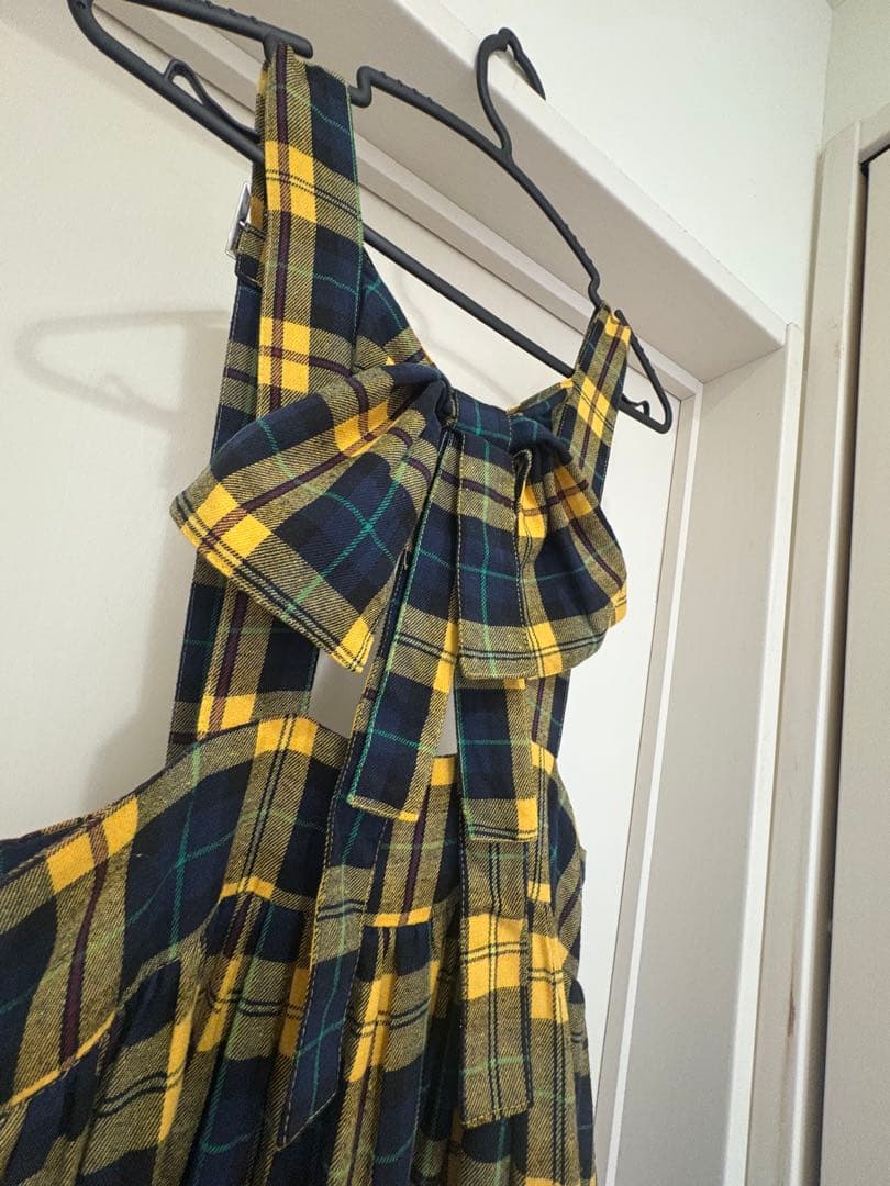 HEIHEI ヘイヘイ吊りリボンスカート yellow イエロー