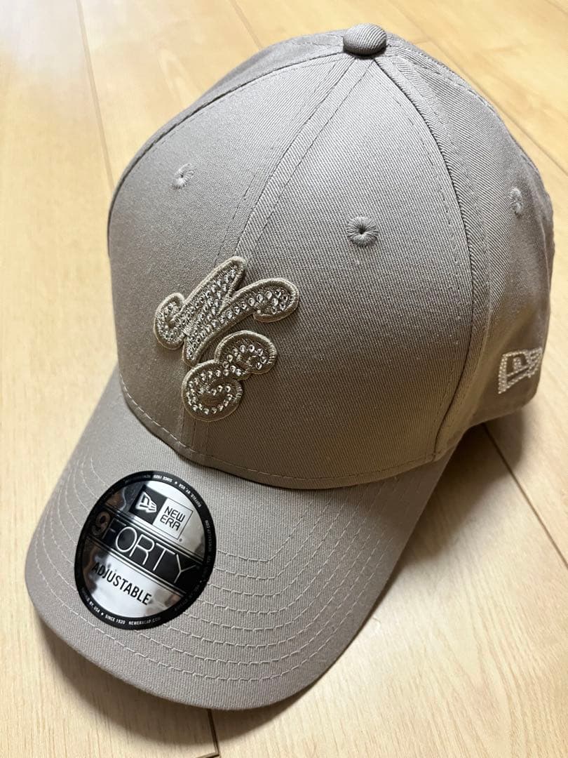 新品　ニューエラ　NEW ERA ベージュ 調整可能 ラインストーンキャップ NEW ERA（ニューエラ） レディース 9FORTY LA Dodgers ドジャース