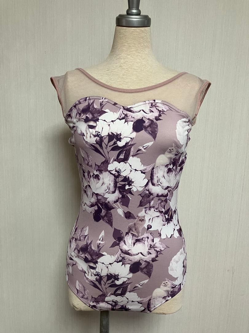 ウノアの猫柄レオタード Cat - Balletwear brand unoa