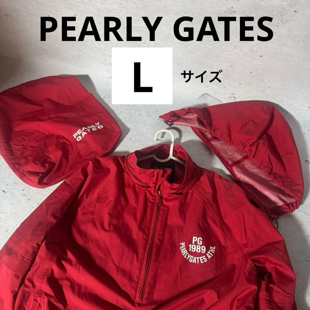 美品 Lサイズ PEARLY GATES ゴルフウェア レッド パーリーゲイツ PEARLY GATES(パーリーゲイツ) ポロシャツ 赤 レディース 1 055