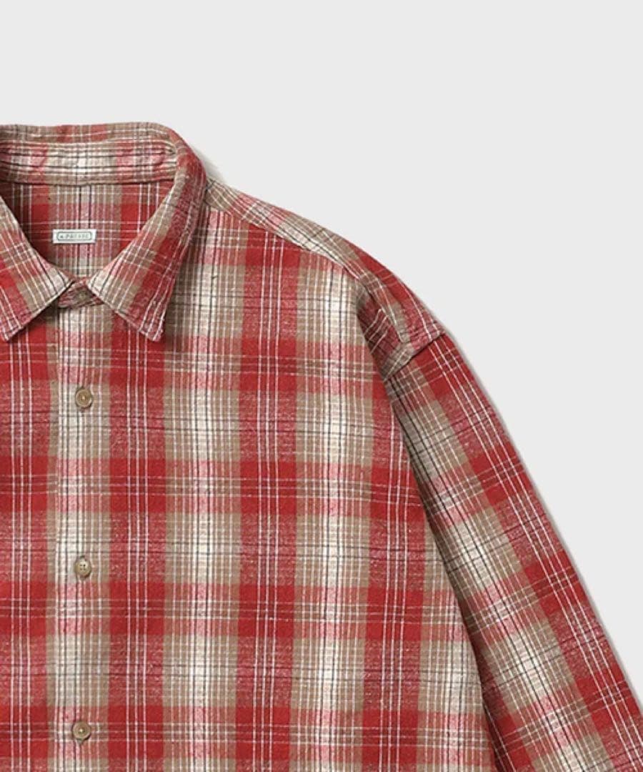 サイズ1】新品 A.PRESSE ネルシャツ シルク レッド - メルカリ