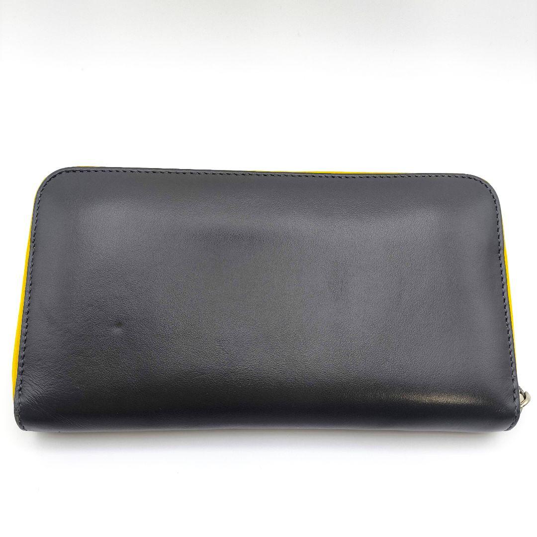 美品 フェンディ モンスター 長財布 バグズアイ ジッピー グレー