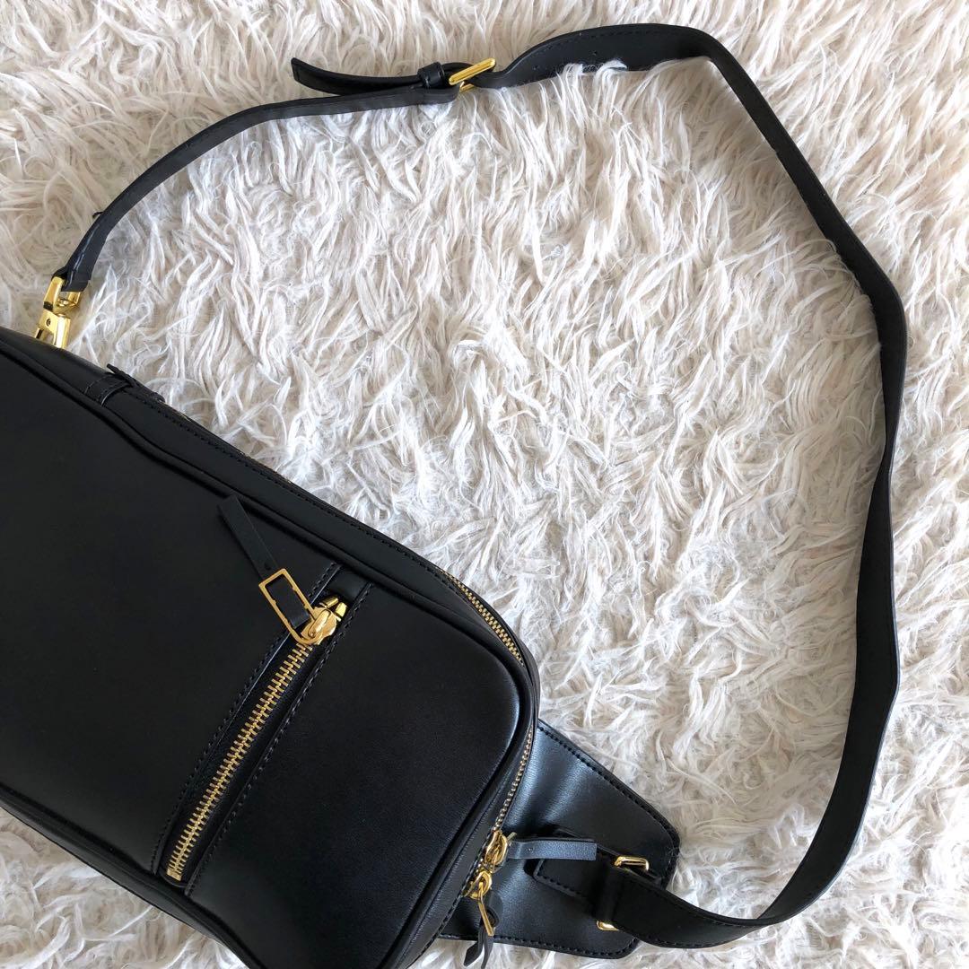 極美品】ポールスミス ボディバッグ ショルダーバッグ 黒 本革
