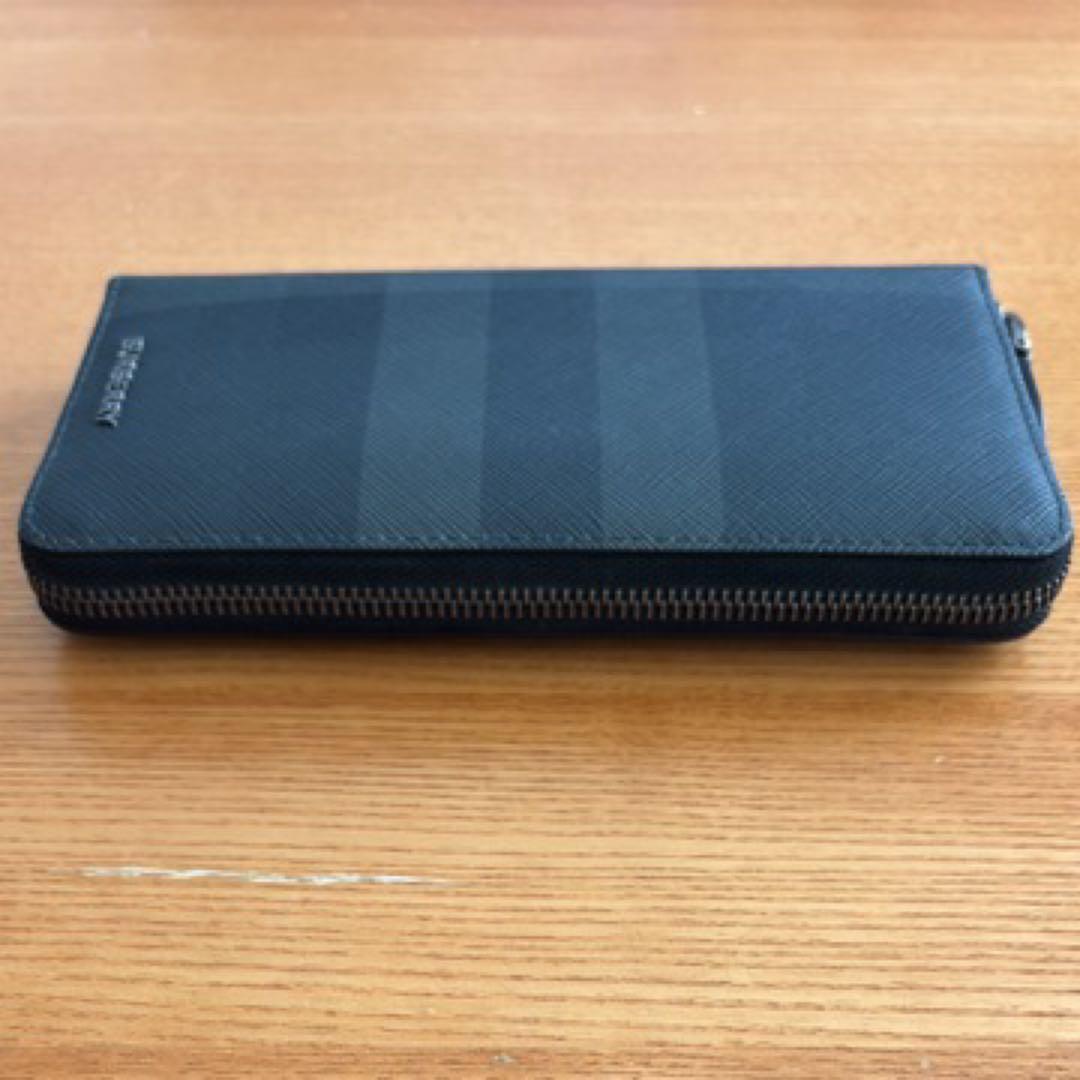 小物 Burberry Check Zip Wallet \"Charcoal\"