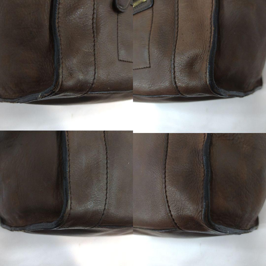 セリーヌ ラゲージ ミニ トートバッグ レザー ダークブラウン