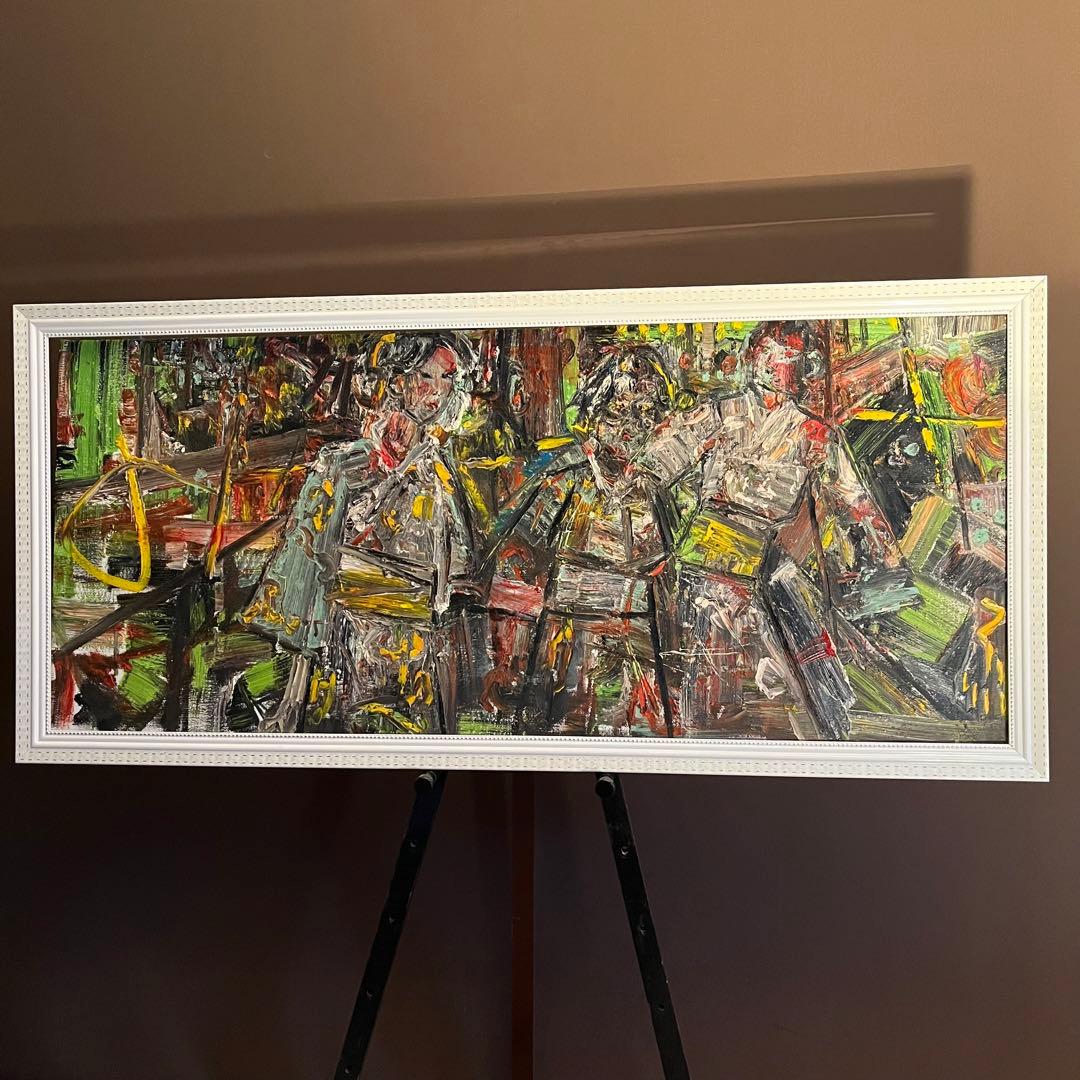 ★真作★ 旭日嘎(シゴラカ) 故郷の人 油絵 貴重作品 二重作龍夫 『情熱』 油彩画 - 北海道画廊