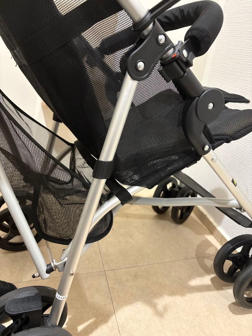 折りたたみ式ベビーカー ブラック - メルカリ