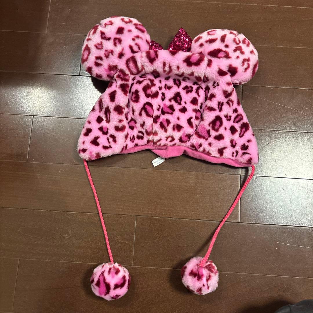 ディズニー ミニー ヒョウ柄 レオパード ファンキャップ ピンク - メルカリ