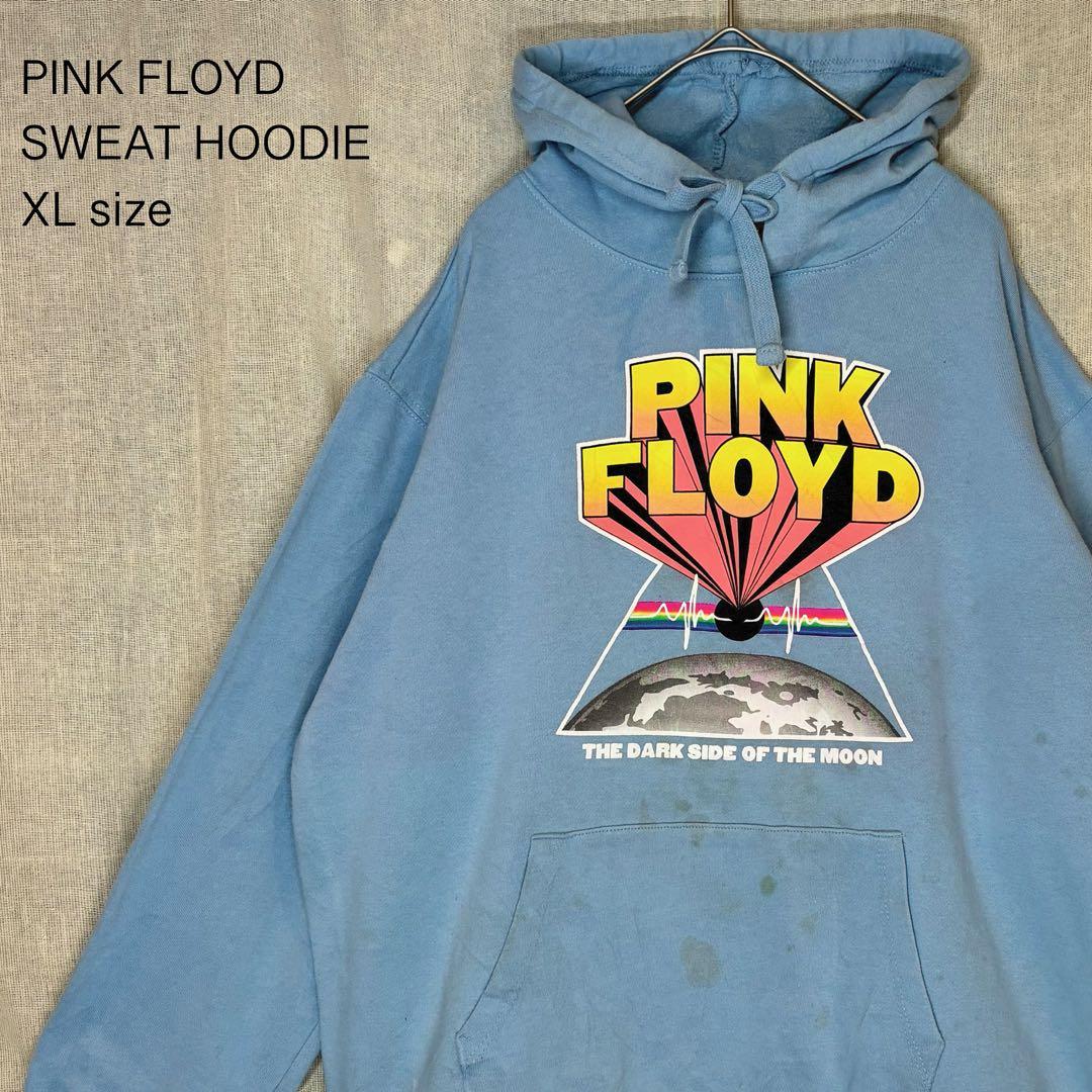 訳あり】古着 PINK FLOYD ピンクフロイド スウェット パーカー 水色