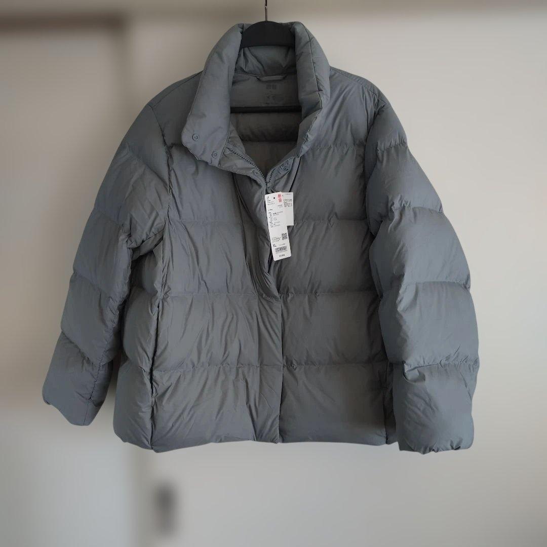 ユニクロパウダーソフトダウンジャケットブルーXL タグ付き新品未