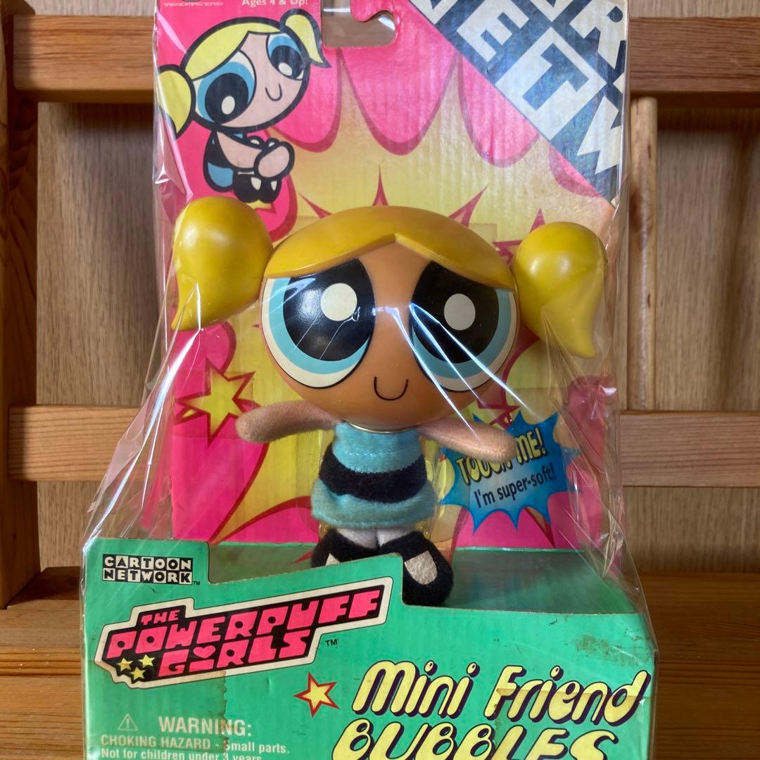 パワーパフガールズ、超激レアバブルスフィギア、ブロッサムぬいぐるみ2種類セット