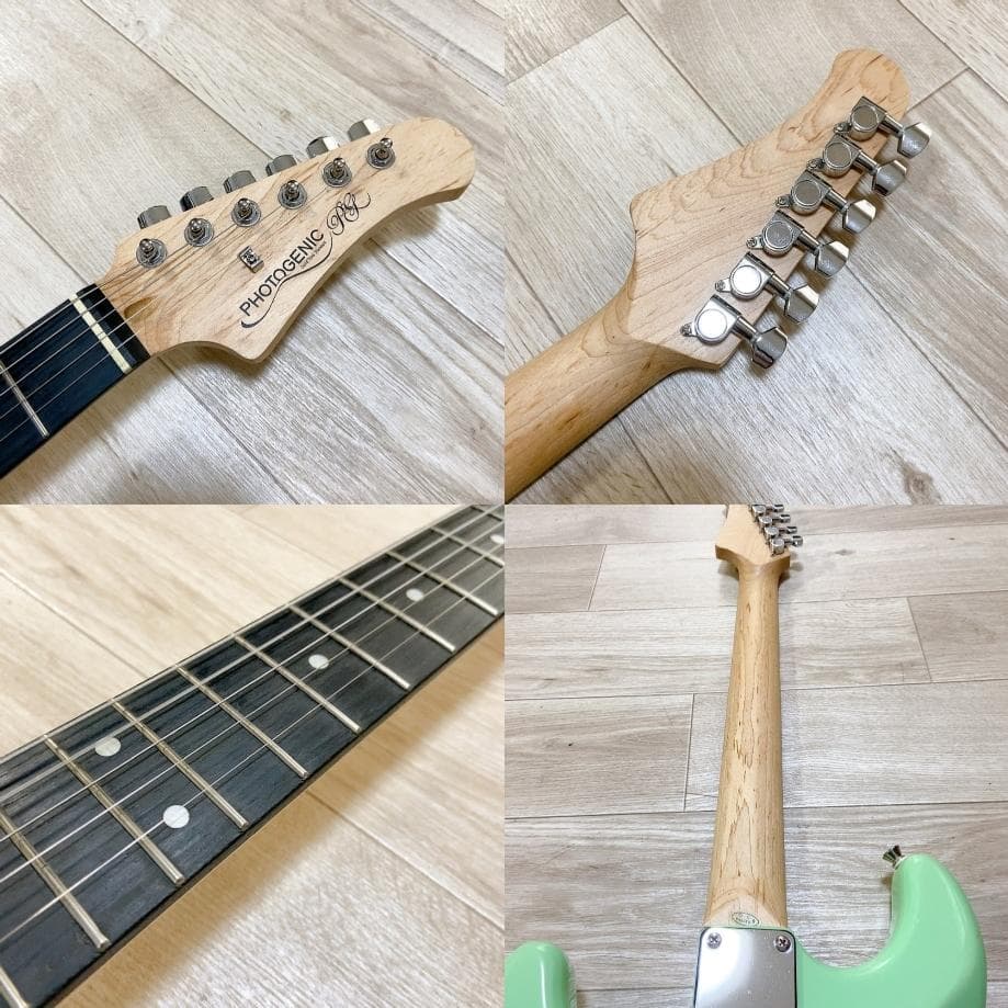 アンプなし】PHOTOGENIC サーフグリーン エレキギター ストラト - メルカリ