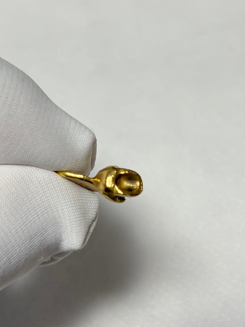 STOP LIGHT K18 全金 スカル ネックレス 3.9g 超希少 高山