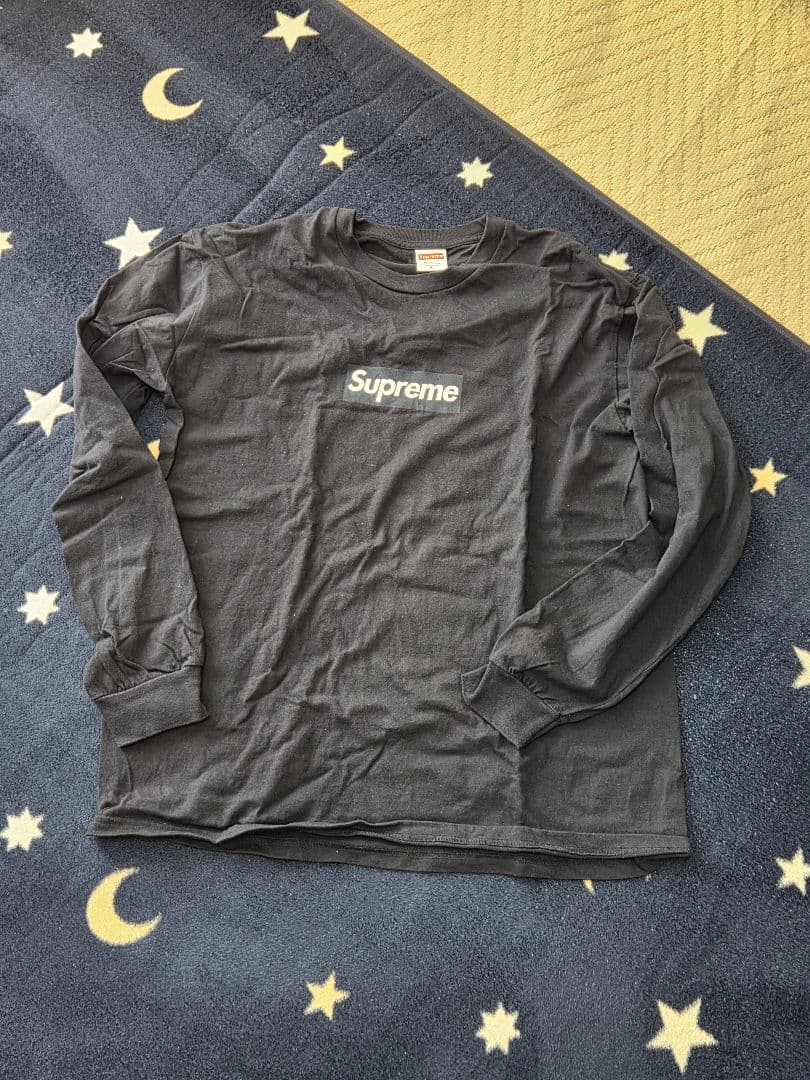 Supreme Box Logo シュプリーム ロンT Lサイズ ネイビー 紺 Supreme シュプリーム 20FW Box Logo L/S Tee ボックスロゴロング