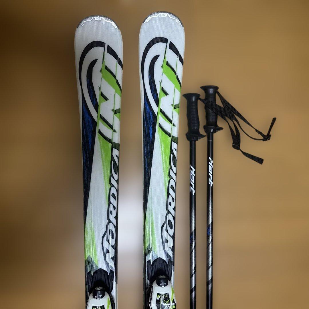 Nordica スキーセット 160cm スキー板 ストック 靴 27.5cm