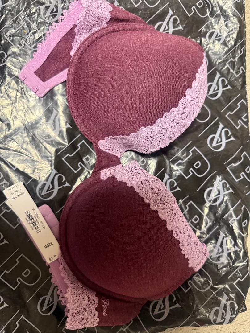 バーガンディ ブラジャーショーツセット ヴィクトリアシークレット